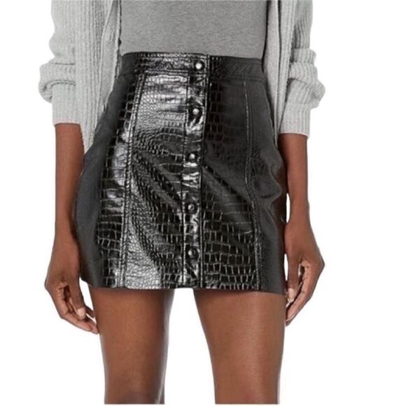 BLANKNYC Black Croc Mini Black Skirt(Size 27) - Picture 1 of 5